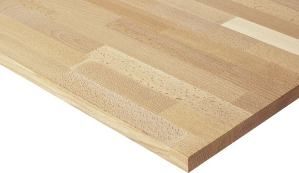RAU Buche-Massiv-Arbeitsplatte, B2000 x T800 x S25 mm, B-200-080-25