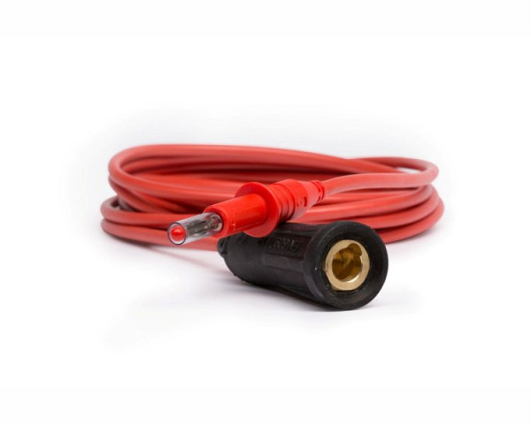 ELMAG Handgriffleitung rot Ø4mm x 3 Meter, Bananenstecker auf Kupplung 10/16/25mm² zu CleanMaster RW/UNO, 58505