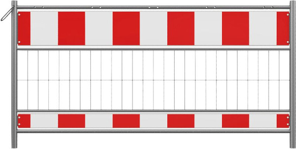 Schake Schrankenzaun nach TL, Länge: 2,00 m, Folie Typ 1, rot / weiß, 33320