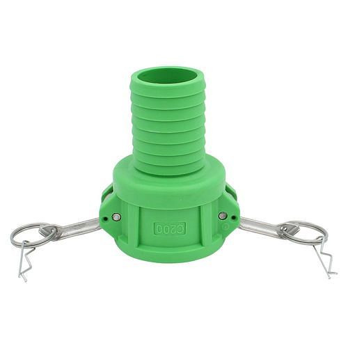DENIOS IBC-Schlauchanschluss, Camlock 2-Dose Typ C, auf Schlauchtülle 50 mm, VE: 3 Stück, 311468