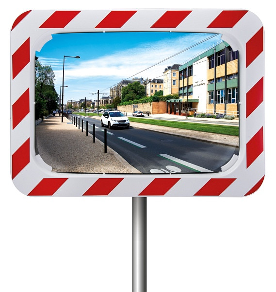 Vialux Verkehrsspiegel rot/weiss - 600x400mm - Polymir®, 554