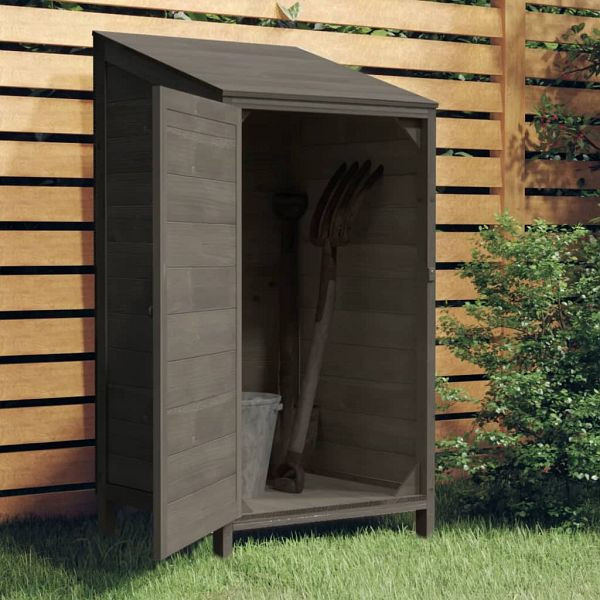 vidaXL Geräteschuppen Anthrazit 55x52x112 cm Massivholz Tanne, 152180