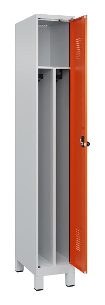 C+P Spind Evolo PLUS, mit Füßen, 1 Abteil, 1950x300x500mm, 7035/2004, Verschluss Drehriegel, 049010-10F S10002