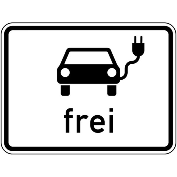 Stein HGS Verkehrszeichen StVO, Elektrisch betriebene Fahrzeuge frei Nr. 1024-20, 450x600mm /RA1/Flachform 3mm, 1024-20-213