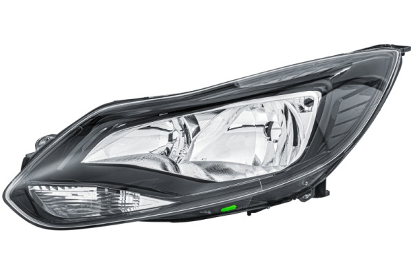 HELLA Halogen-Hauptscheinwerfer, für u.a. Ford Focus III, schwarz, für Linksverkehr, links, 1LA 354 994-071