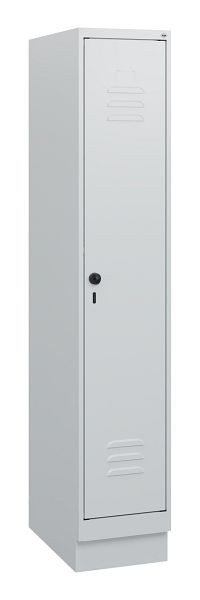C+P Umkleidespind Classic PLUS, Sockel, 1630x300x500mm, 7035/7035, Drehriegel, 0800205-10 S10009