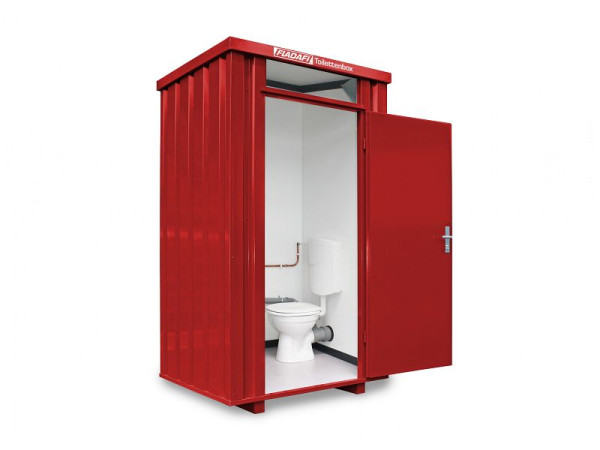 FLADAFI Toilettenbox TB F2701, verzinkt, montiert, mit Einrichtung, 1.400 x 1.250 x 2.425 mm, F2701
