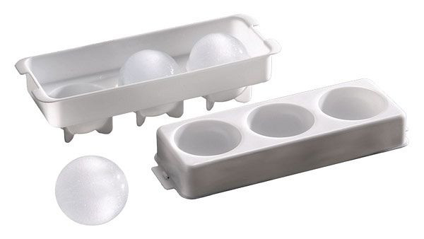 APS Eis-Kugel-Former, 23,5 x 8,5 cm, Höhe: 6,5 cm, Polypropylen, weiß, 2-teilig, für 3 Eiskugel á 100 ml, 12990