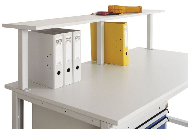 Manuflex Konsolenträger für Ablagekonsole in Graugrün HF 0001, H: 350 mm (= 1 Ordnerhöhe), ZB8330.0001