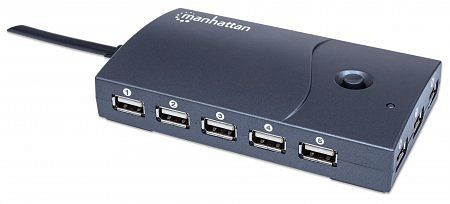 MANHATTAN Hi-Speed USB 2.0 13-Port Desktop Hub, 162463