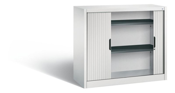 C+P Sideboard mit Rollladen Omnispace, H1030xB1200xT420mm, Farbe: Lichtgrau, Griffmulde, 2 OH, 3243-00 S10103
