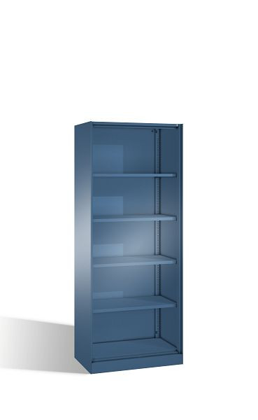 C+P Büroregal Asisto, H1980xB800xT435mm, Farbe: Fernblau, 5 OH, 140003-000 S10014