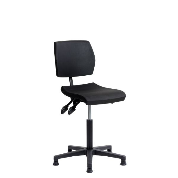 SOFAME Arbeitsstuhl ERGOSLIM mit Gleiter, Sitzhöhe 49-69 cm, Polyamid-Fußkreuz, W050100010