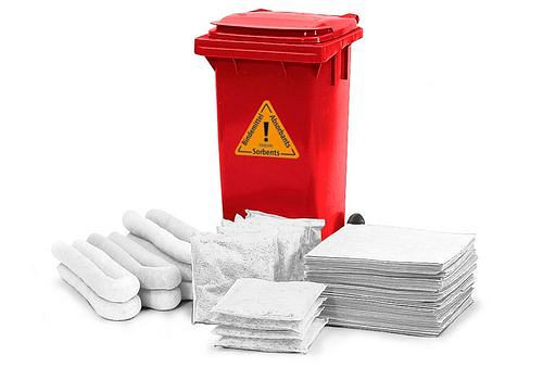DENSORB Notfall-Set im Rollcontainer B 12, rot, Ausführung Öl, 270382
