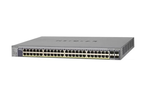 Netgear 52-Port Gigabit Smart PoE+ Switch, 4xSFP, PoE Budget (gesamt): 380 W, GS752TP-300EUS