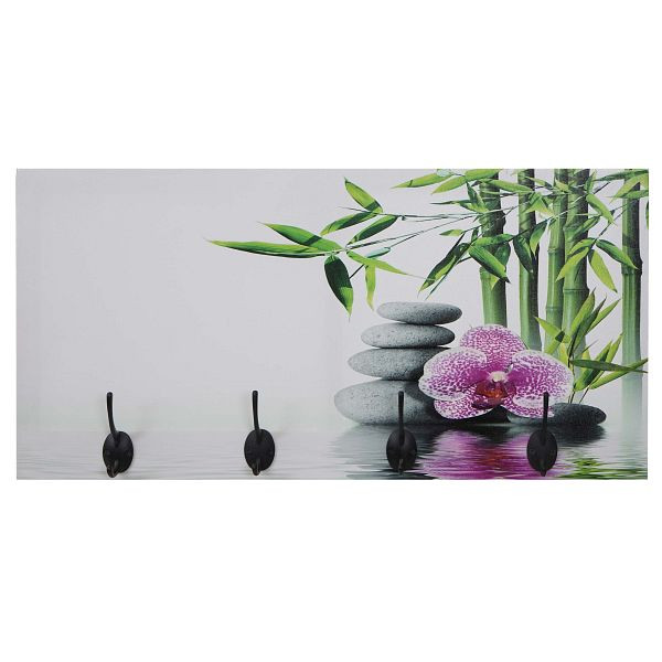 Mendler Foto-Wandgarderobe HWC-C75, Garderobe Wandbild, 4 Doppelhaken 60x30cm, Kho Samui, 62624