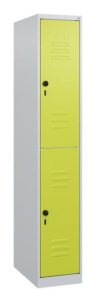 C+P Doppelstöckiger Spind Classic PLUS, 1700x300x500mm, 7035/0024, Drehriegel, 0803007-10 S10009