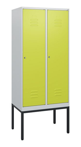 C+P Umkleidespind Classic PLUS, Gestell, 2 Abteile, 1950x800x500mm, 7035/0024, Zylinderschlösser, 0800305-22 S10025