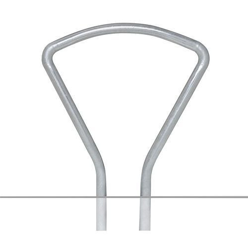 DENIOS Anlehnbügel, Rundrohr, feuerverzinkt, zum Einbetonieren, Höhe Überflur 800 mm, 310976