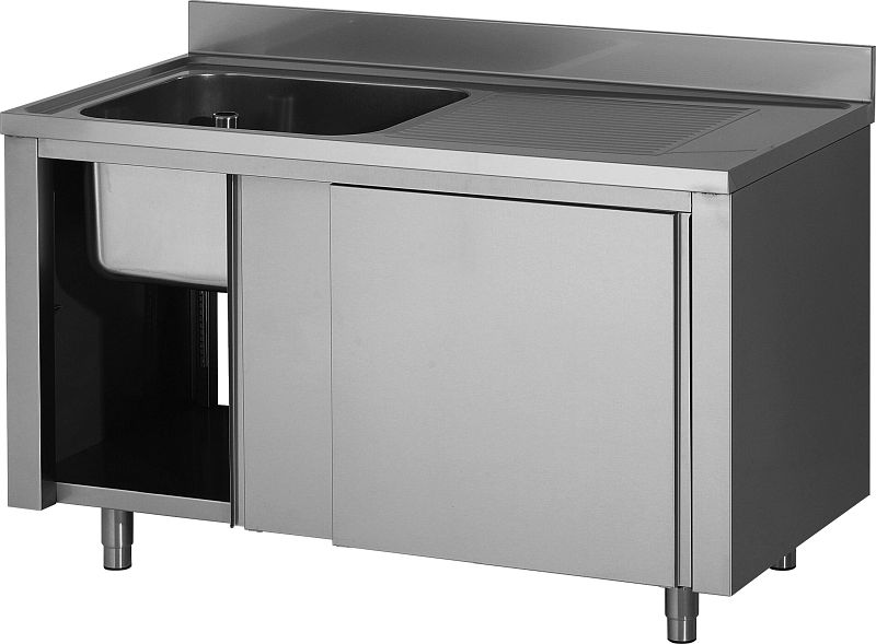 Saro Spülschrank mit Schiebetüren 1400 2 Becken mittig 7002730 günstig