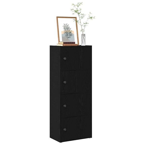 vidaXL Bücherregal Schwarz Eichen-Optik 40x24x102 cm Holzwerkstoff, 860374