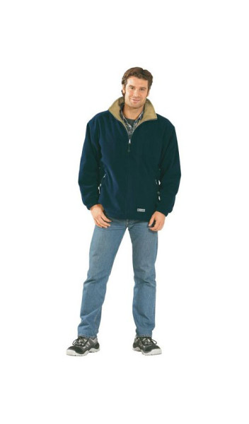Planam Outdoor Stream Fleecejacke, marine/camel, Größe M, 0347048
