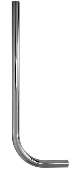 Benkiser Spülrohr verchromt, 3/4 Zoll gerade 700 x 200 mm, Innen/Aussendurchmesser 26 x 28 mm, 7102870
