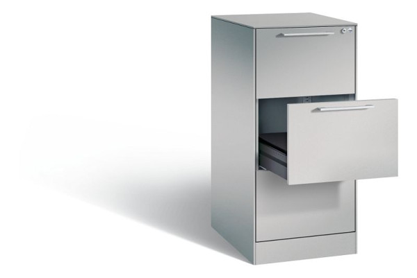 C+P Karteischrank Asisto, H1010xB440xT600mm, Farbe: Weißaluminium, Bügelgriff, 146245-321 S10007
