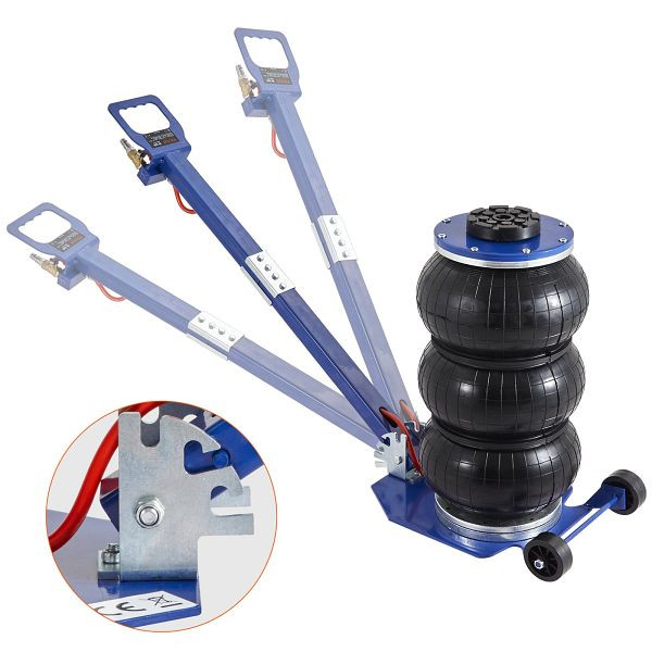 VEVOR Pneumatischer Wagenheber Air Jack 3 t, Blau Dreifachbeutel Luftheber 140-450 mm Hubhöhe Sack Luftwagenheber, QNQJDDBSZB3T62XMUV0
