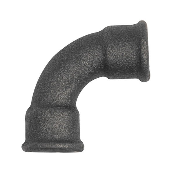 Riegler Bogen 2a, 90°, kurz, Rp 1/2 innen, Rp 1/2 innen, Temperguss schwarz, 133597