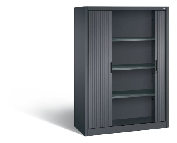 C+P Rollladenschrank Omnispace, H1660xB1200xT420mm, Farbe: Schwarzgrau, Griffmulde, 4 OH, 3213-00 S10049