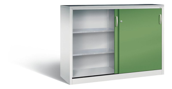 C+P Schiebetürenschrank Acurado, H1200xB1600xT500mm, Farbe: Lichtgrau / Resedagrün, 2157-092 S10005