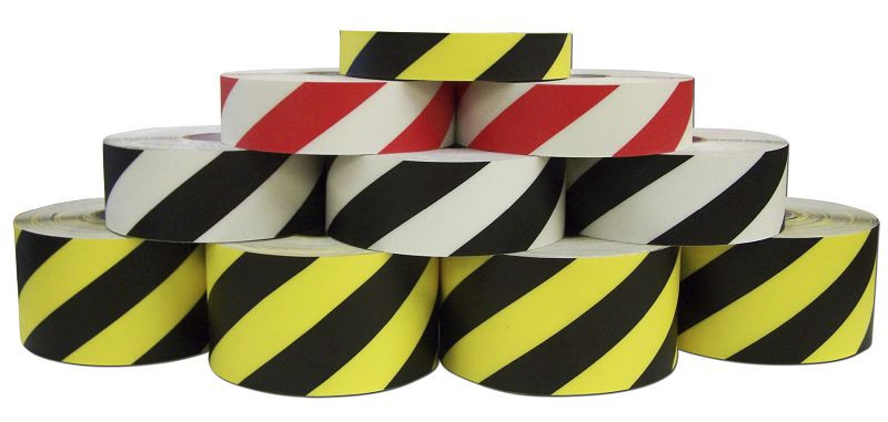 Ergomat DuraStripe Hazard Striping Schwarz/Weiß Gefahrenband, Breite 86,5 cm, Länge 30 m, DSV86.530BK/W