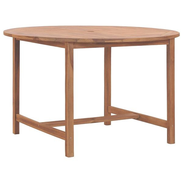 vidaXL Garten-Esstisch Ø110x75 cm Massivholz Teak, 318476