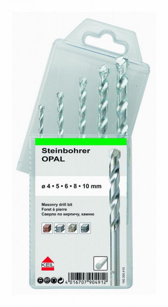 KEIL Schlagbohrer Sortiment Steinbohrer OPAL MultiPack 5-teilig, A1.190.350.410