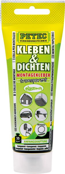 Petec Kleben & Dichten Ecoline, Transparent, 80ml, VE: 40 Stück, 94170
