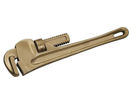 DENIOS Verstellbarer Rohrschlüssel, 460 mm, Sonderbronze, funkenfrei, für Ex-Zonen, 250367