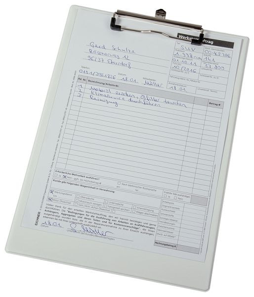 Eichner Klemmbrett DIN A4, Weiß, VE: 12 Stück, 9015-00477