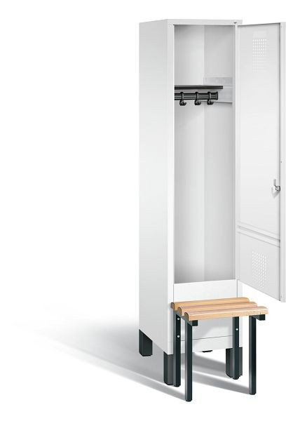 C+P Garderobenschrank Evolo, H1850xB420xT815mm, Farbe: Verkehrsweiß, 48030-12 S10094