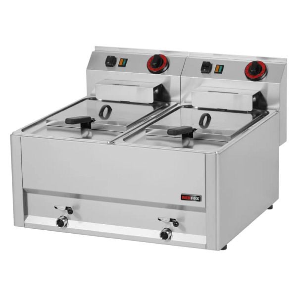 KBS Elektro-Fritteuse 2x 8 Liter Becken Ausführung 400 Volt - Tischgerät, 10114403