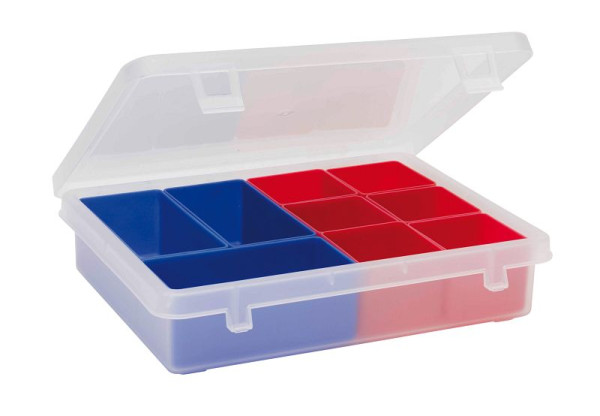 LA-KA-PE Sortimentskasten 8.04, transparent, Inhalt: 3 Stück 99x49x40 / 6 Stück 49x49x40, VE: 10 Stück, 80400 10 00