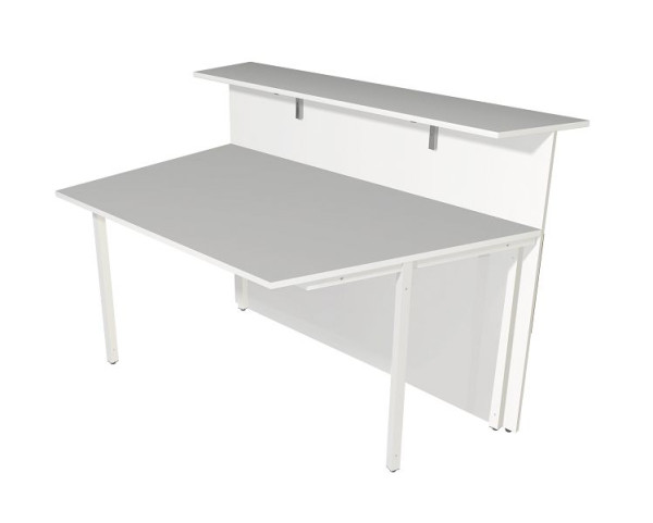 Kerkmann Theke Atlantis 3, 1-seitig schräg, B 1350 x T 920 x H 1080 mm, weiß/grafit, 22326912