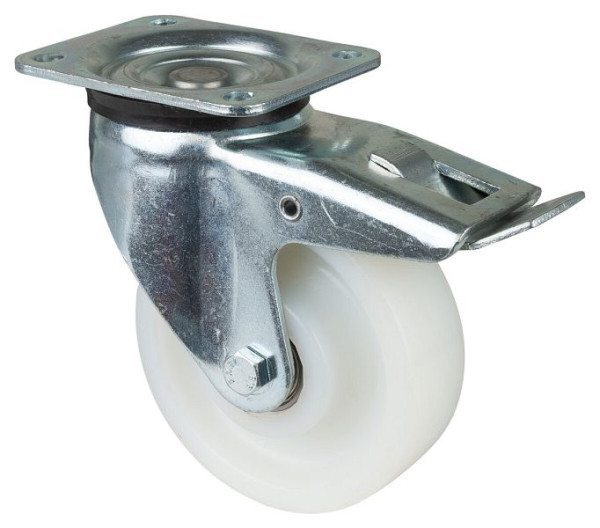 BS Rollen Schwerlastrolle mit Feststeller, Breite 48 mm, Ø150 mm, bis 900 kg, Lauffläche/Radkörper Kunststoff, Kugellager, L620.B15.151