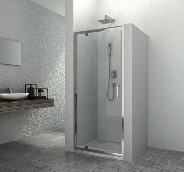 Sanotechnik Schwenktür 90cm ELITE CHROM 88-92x195cm (SLH90), T90