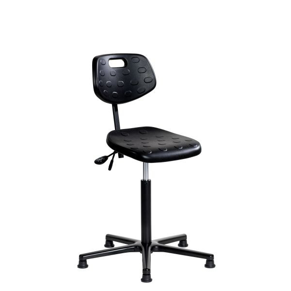 SOFAME Arbeitsstuhl ERGODYN mit Gleiter, Sitzhöhe 49-69, mit Sitztiefenverstellung, Aluminium-Fußkreuz, W050050034