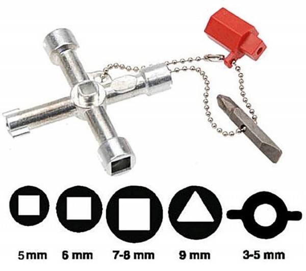 padre Universal-Schaltschrankschlüssel 72 x 72 mm, 143800000