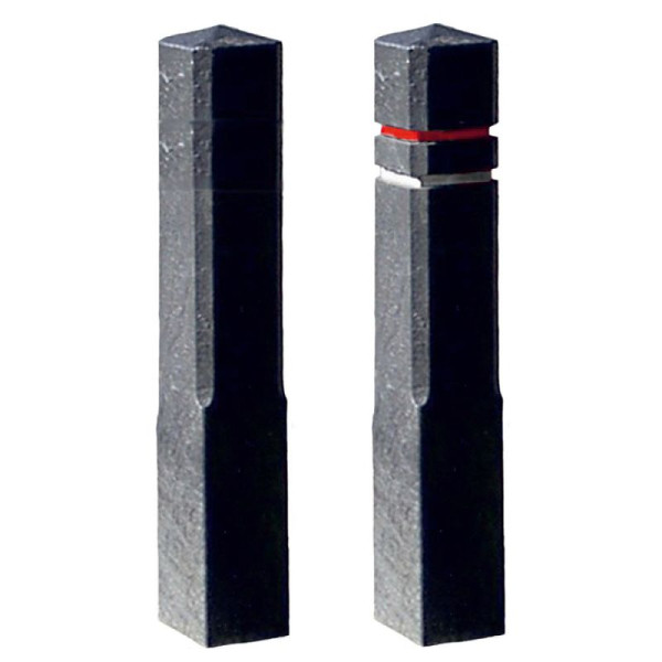 Stein HGS Absperrpfosten 'Bollard' 140 x 140 mm aus Recyclingkunststoff, ohne, braun, 41008