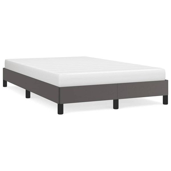 vidaXL Bettgestell Grau 120x190 cm Kunstleder, Füllung: Schaumstoff, 3269623