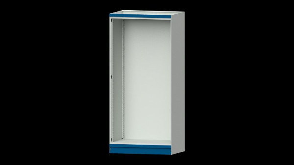 ANKE Werkbänke Basisschrank modulares Schranksystem, Modell 100, 1015 x 720 x 2200 mm, Leergehäuse offen, RAL 7035/5010, 631.200