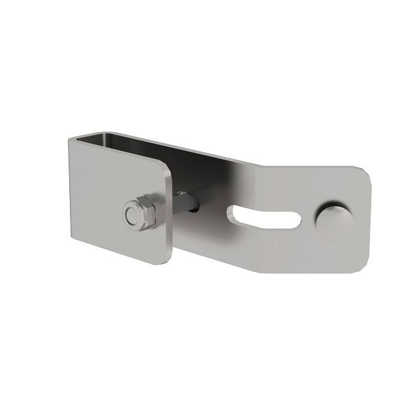 Munk Günzburger Steigtechnik Schienenbefestigung für Leiterholm 60x25mm Edelstahl, 077568